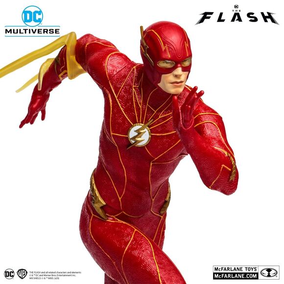 DC Multiverse THE FLASH Movie McFarlane Toys 12” Statue Lightning Running Pose - Picture 5 of 7